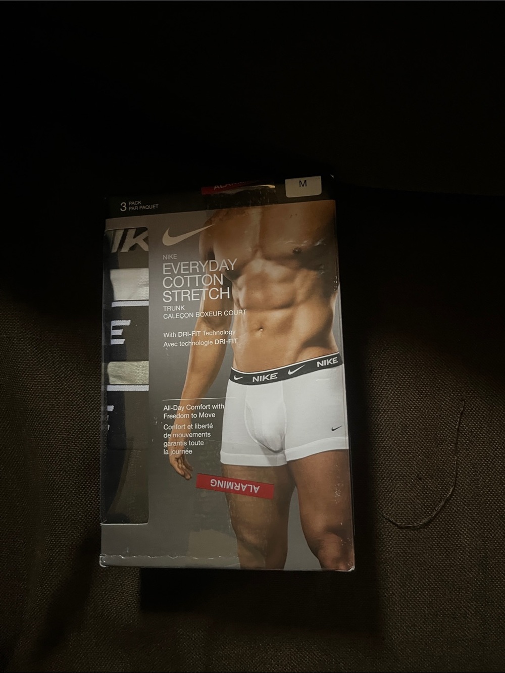 Nike Men's White Boxer Briefs with Black Waistband